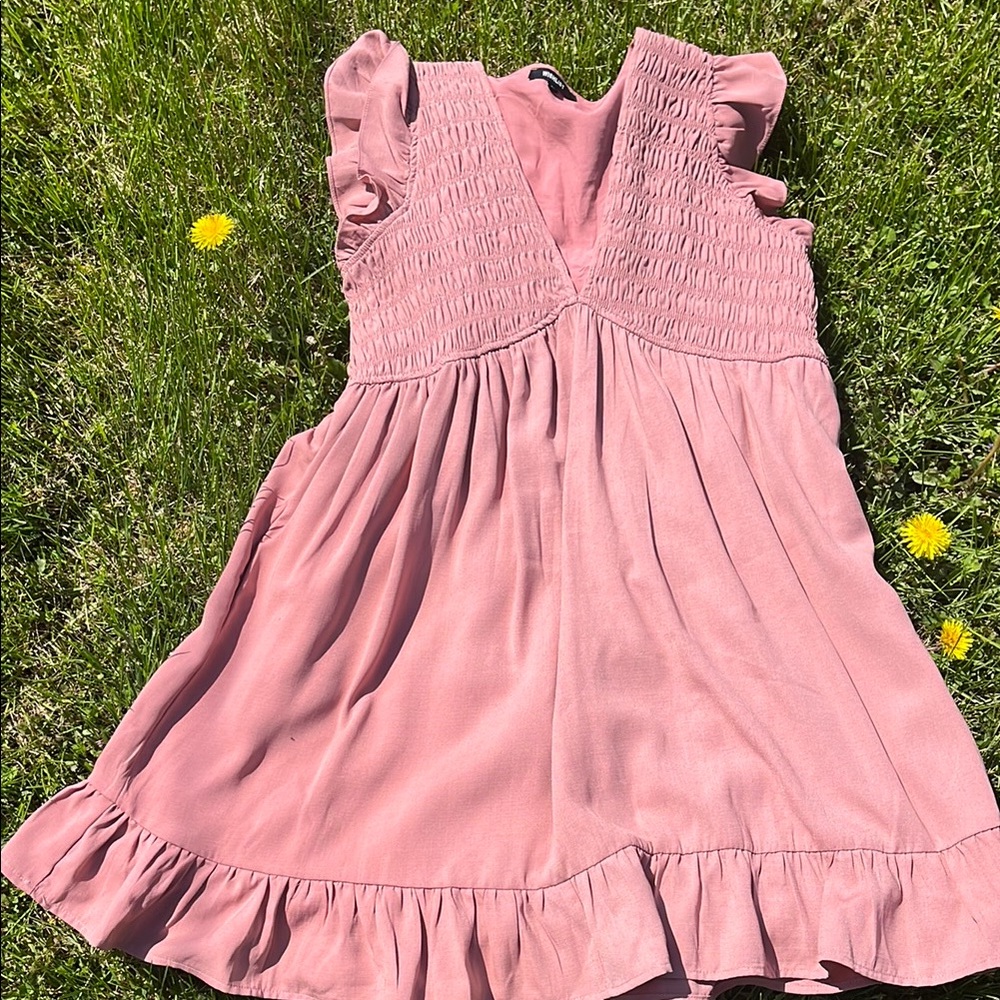 Pink Ruffled Women’s Dress